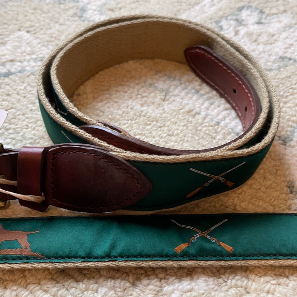 Over Under Webbed Ribbon with Leather Belts